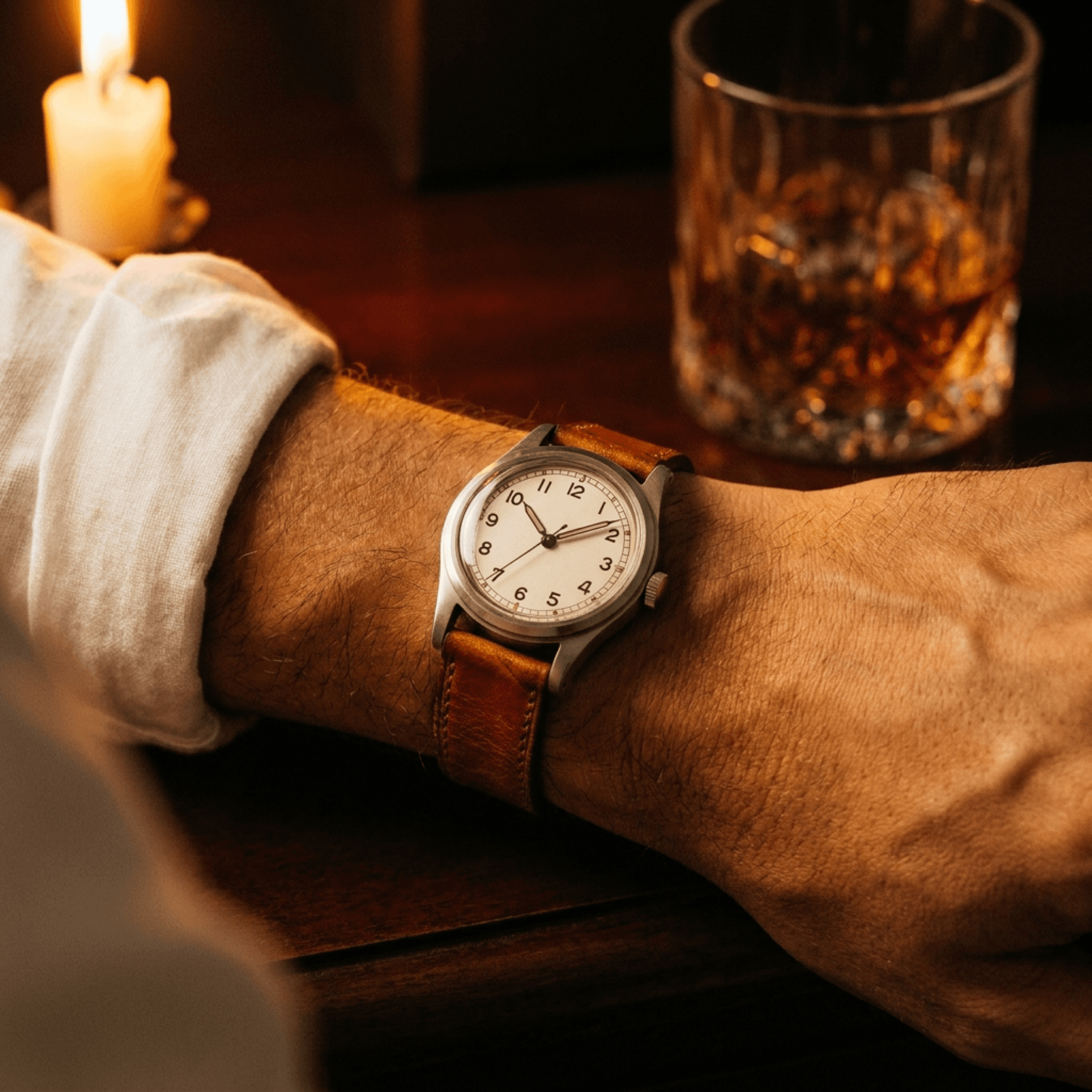 AXIOM — vintage steel watch macro